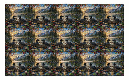 DecoCraft - Studio 1375 - Elevated Scenic Tiles Series - Sunrise Mountain Loon Nest