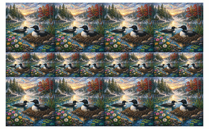 DecoCraft - Studio 1375 - Elevated Scenic Tiles Series - Spring Mist Loon Nest