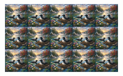 DecoCraft - Studio 1375 - Elevated Scenic Tiles Series - Spring Mist Loon Nest