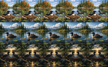 DecoCraft - Studio 1375 - Scenic Tiles Series - Lakeside Loon Assortment