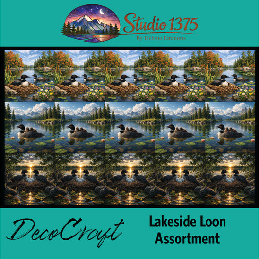 DecoCraft - Studio 1375 - Scenic Tiles Series - Lakeside Loon Assortment