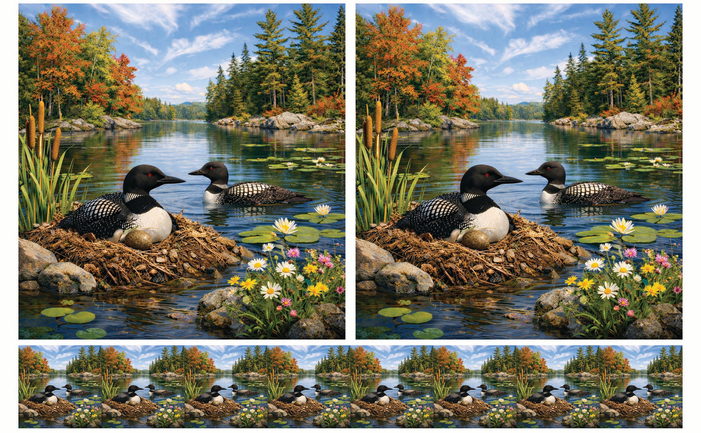 DecoCraft - Studio 1375 - Scenic Tiles Series - Summer Loon Nest