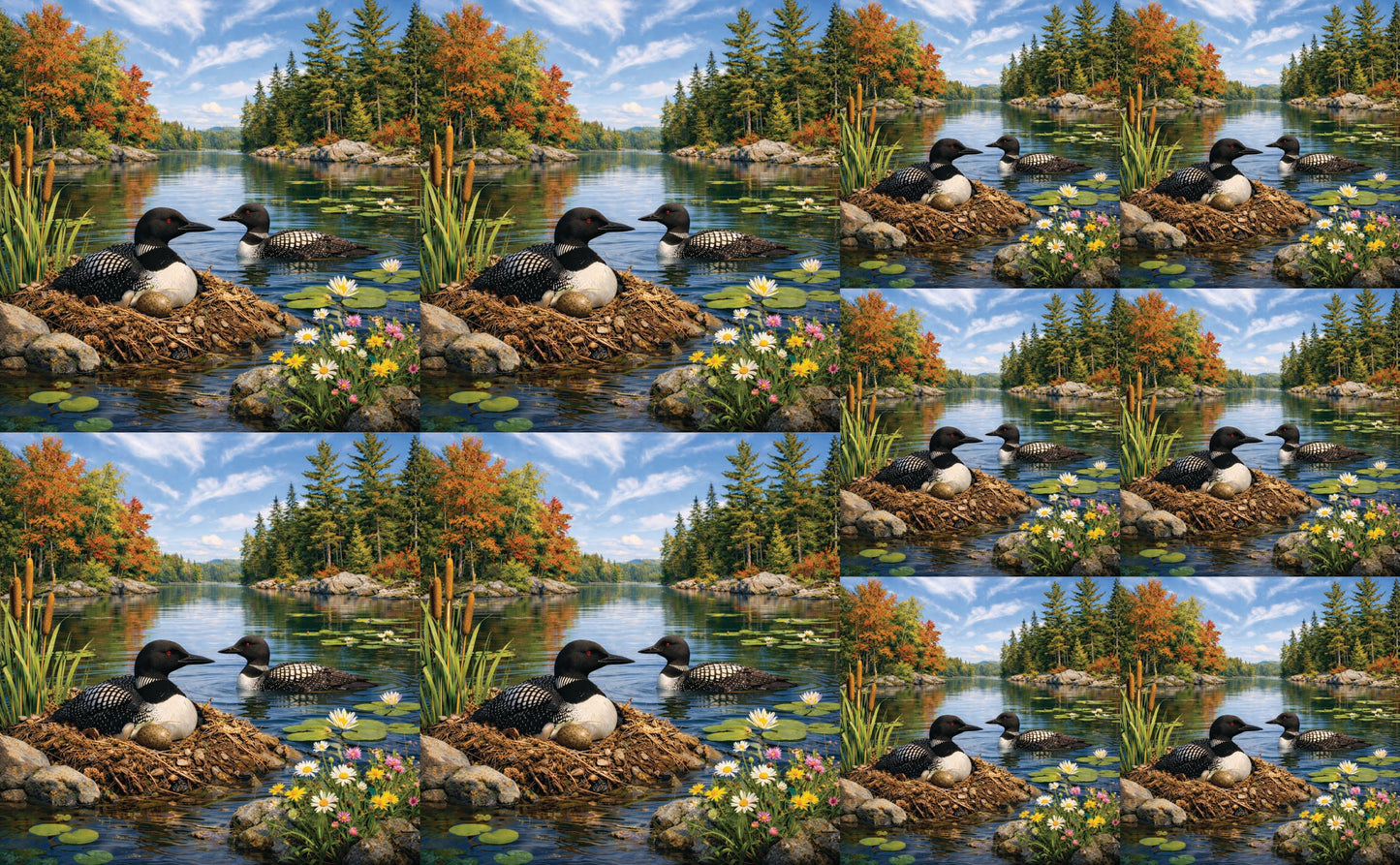 DecoCraft - Studio 1375 - Scenic Tiles Series - Summer Loon Nest