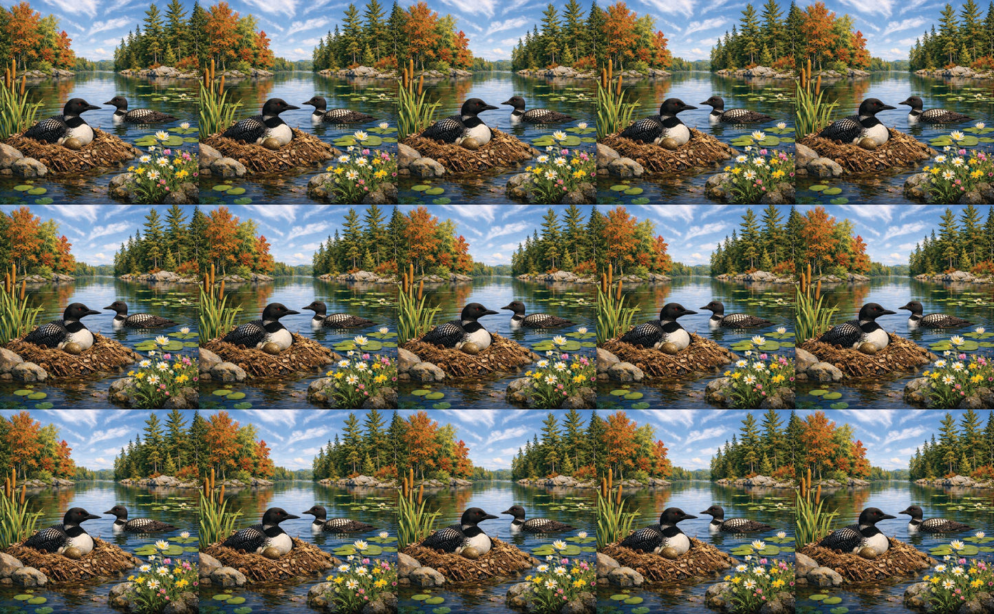DecoCraft - Studio 1375 - Scenic Tiles Series - Summer Loon Nest