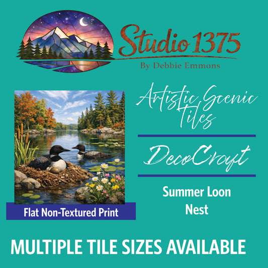 DecoCraft - Studio 1375 - Scenic Tiles Series - Summer Loon Nest