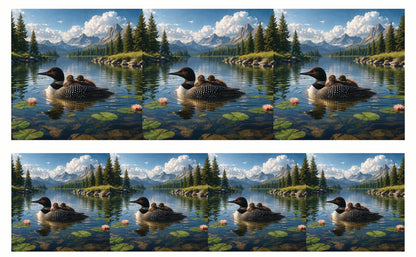 DecoCraft - Studio 1375 - Scenic Tiles Series - Loon Family Glide