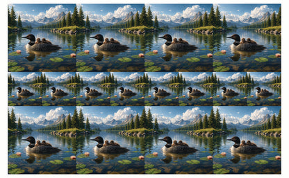DecoCraft - Studio 1375 - Scenic Tiles Series - Loon Family Glide