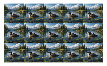 DecoCraft - Studio 1375 - Scenic Tiles Series - Loon Family Glide