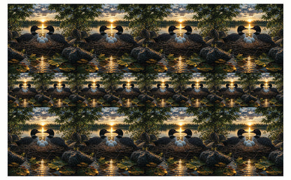 DecoCraft - Studio 1375 - Scenic Tiles Series - Golden Hour Loon Nest
