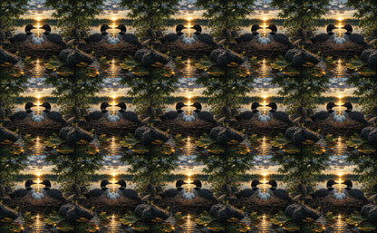 DecoCraft - Studio 1375 - Scenic Tiles Series - Golden Hour Loon Nest