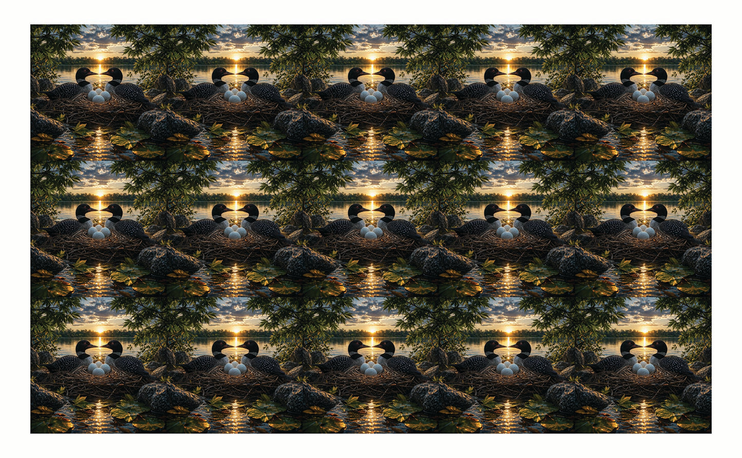DecoCraft - Studio 1375 - Scenic Tiles Series - Golden Hour Loon Nest