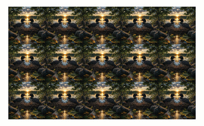 DecoCraft - Studio 1375 - Scenic Tiles Series - Golden Hour Loon Nest