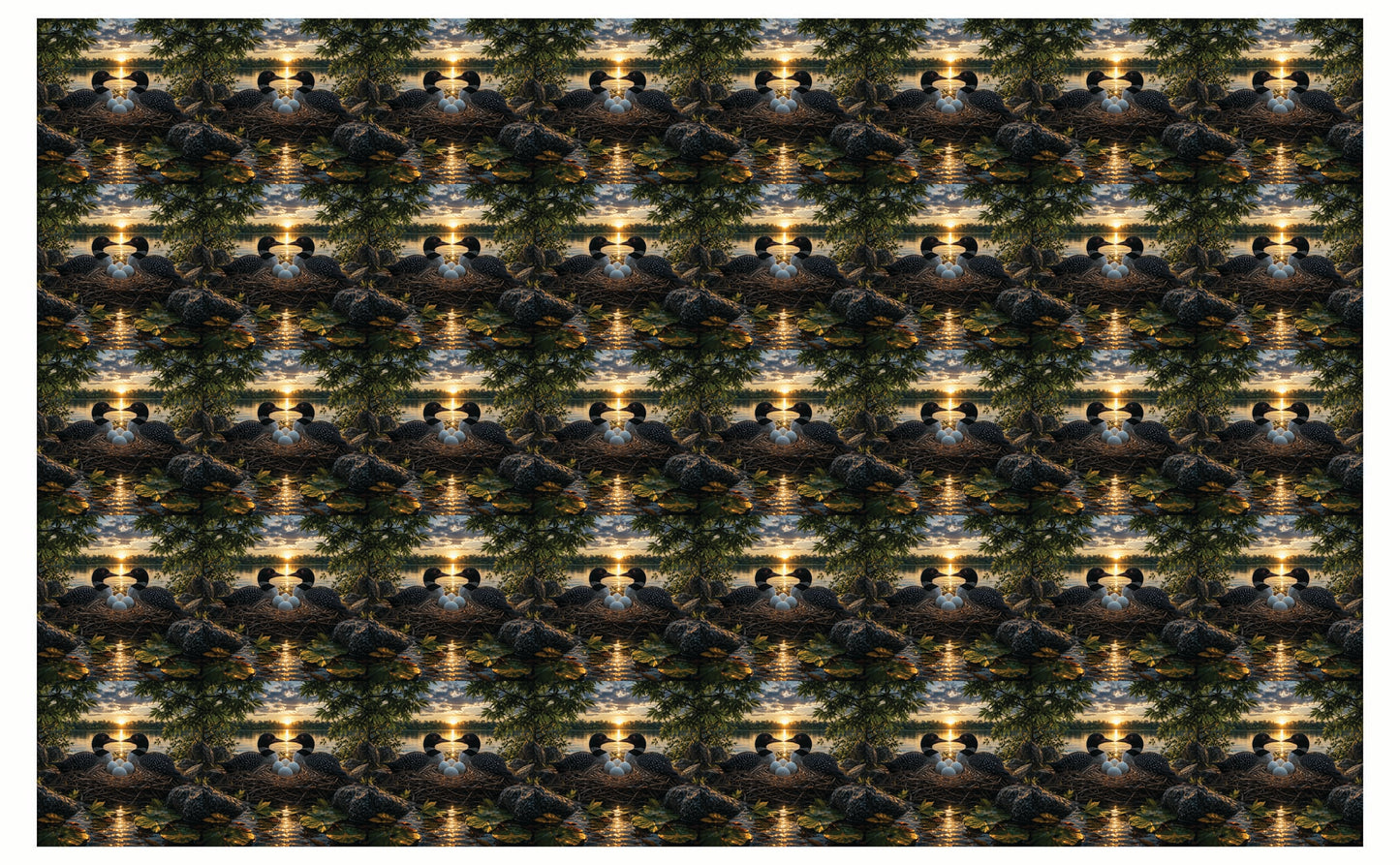 DecoCraft - Studio 1375 - Scenic Tiles Series - Golden Hour Loon Nest