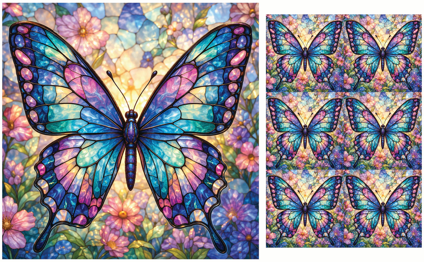 DecoCraft - Studio 1375 - Elevated Scenic Tiles Series - Jewelwing Butterfly