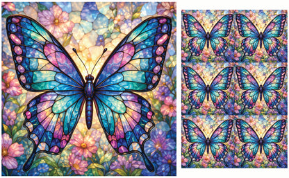 DecoCraft - Studio 1375 - Elevated Scenic Tiles Series - Jewelwing Butterfly