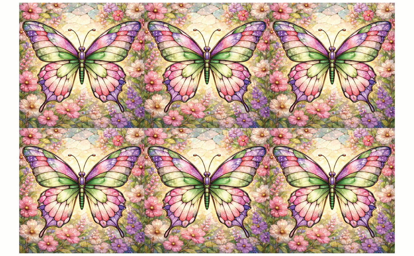 DecoCraft - Studio 1375 - Elevated Scenic Tiles Series - Petalsoft Butterfly