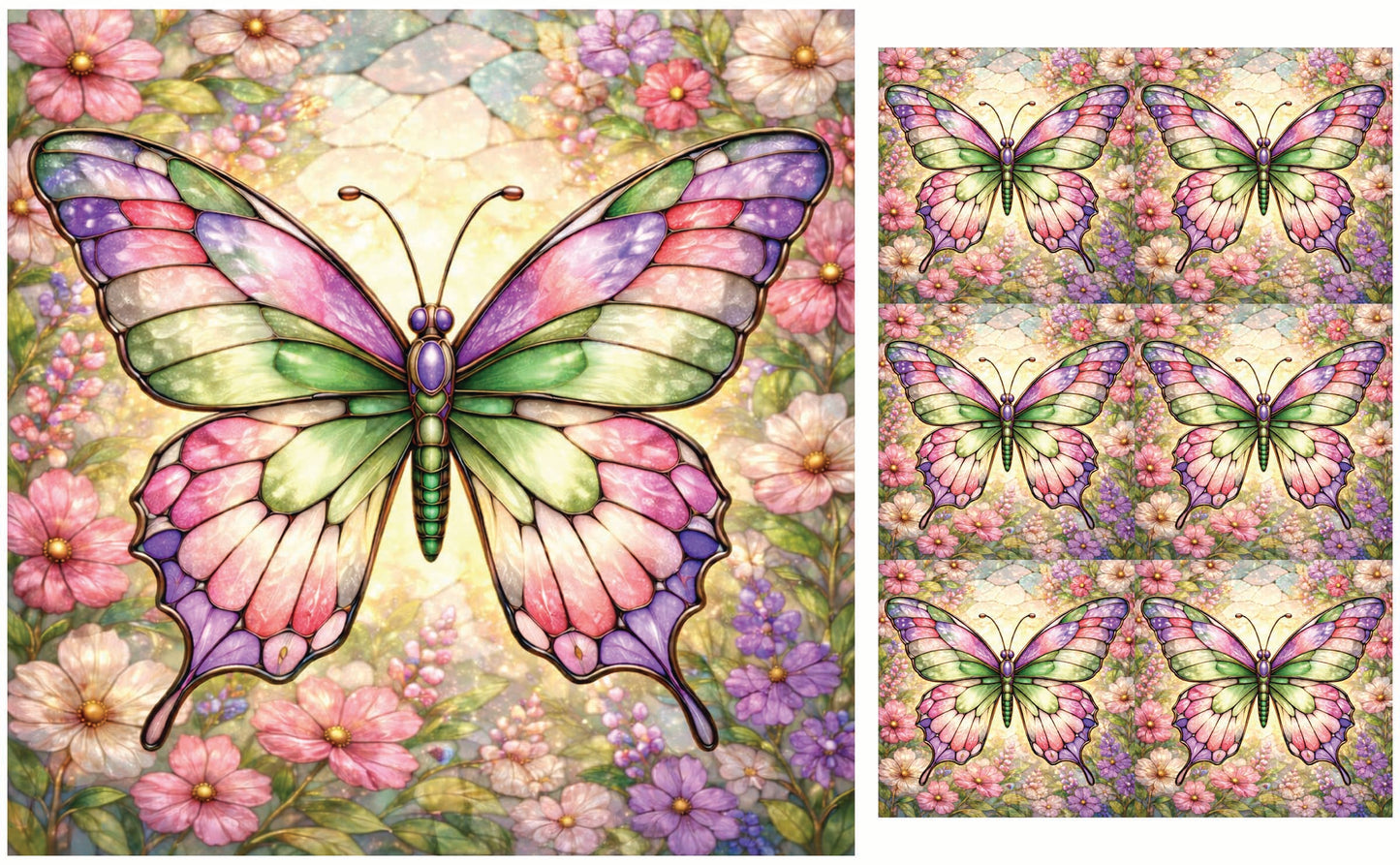 DecoCraft - Studio 1375 - Elevated Scenic Tiles Series - Petalsoft Butterfly