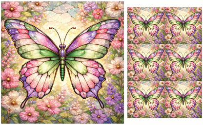 DecoCraft - Studio 1375 - Elevated Scenic Tiles Series - Petalsoft Butterfly