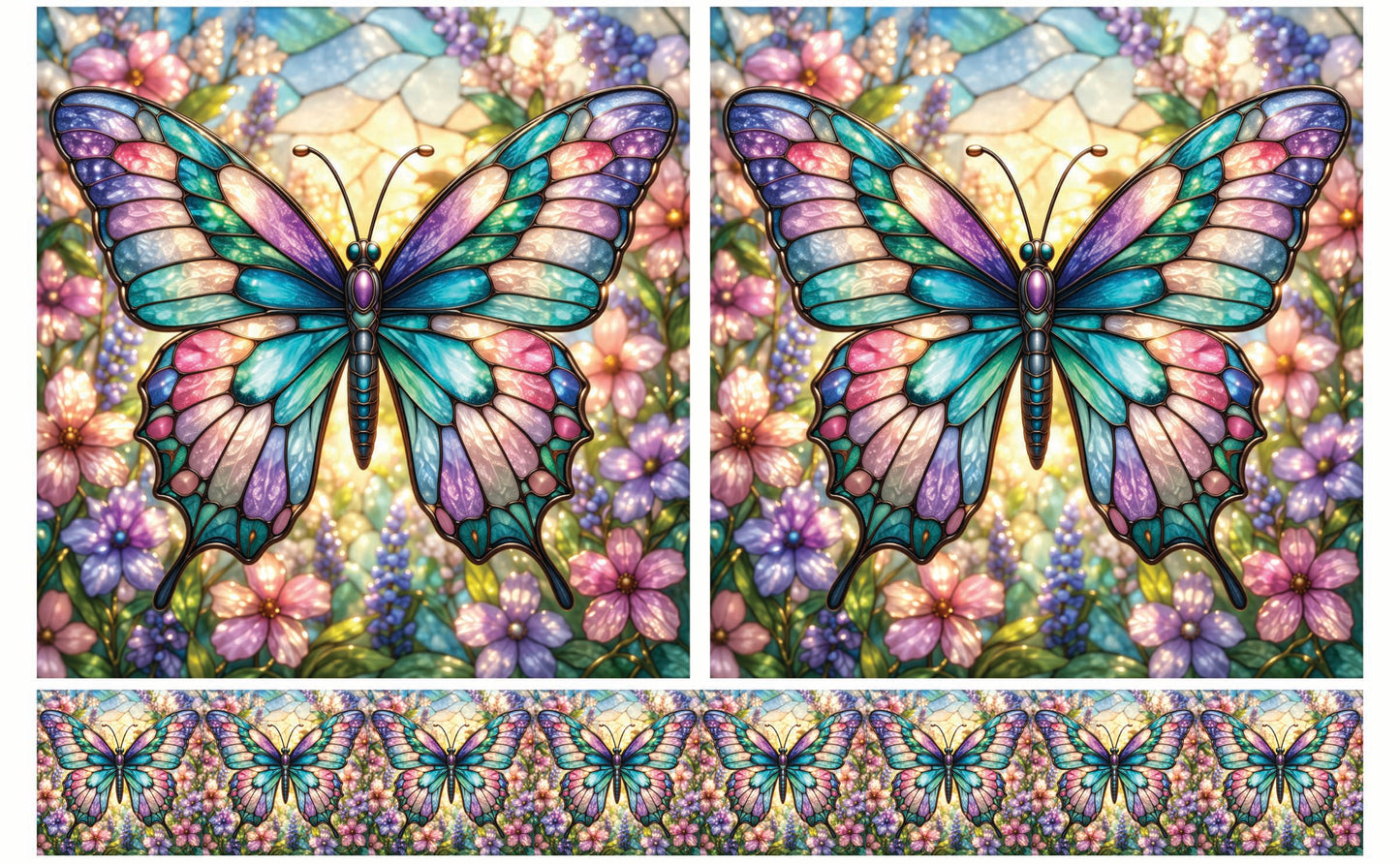 DecoCraft - Studio 1375 - Elevated Scenic Tiles Series - Luminous Butterfly