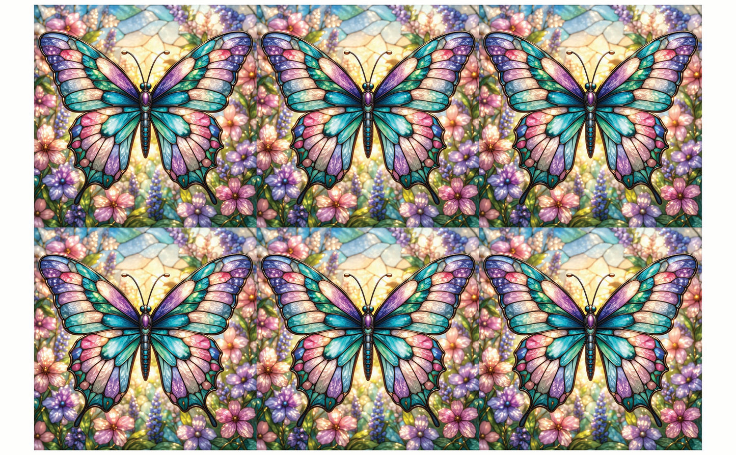 DecoCraft - Studio 1375 - Elevated Scenic Tiles Series - Luminous Butterfly