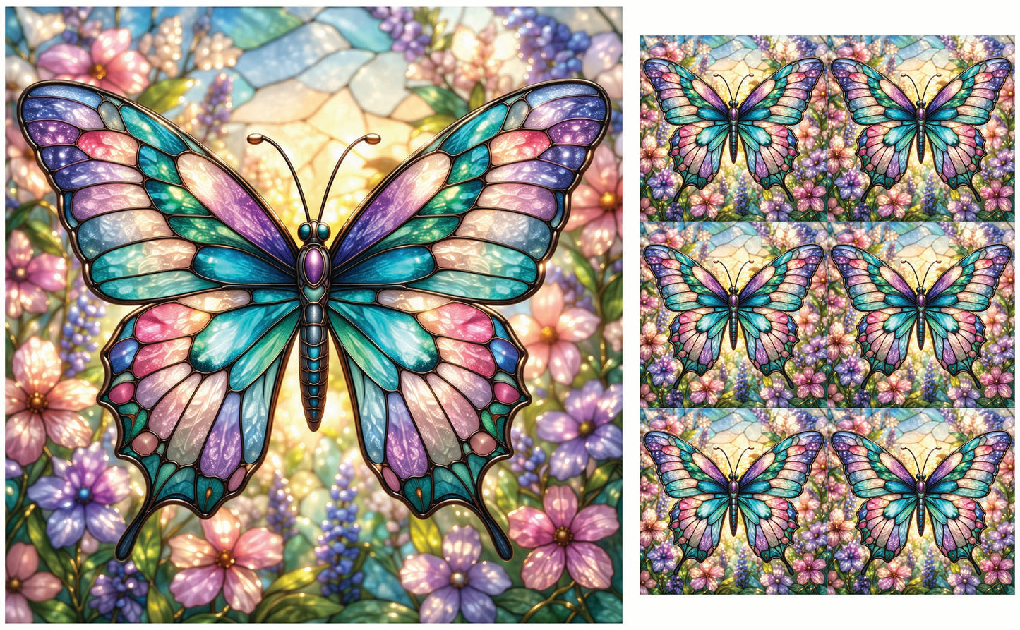 DecoCraft - Studio 1375 - Elevated Scenic Tiles Series - Luminous Butterfly