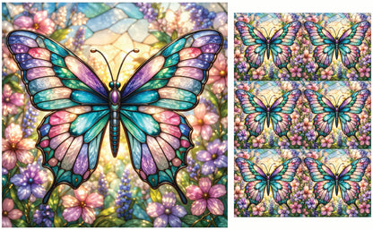 DecoCraft - Studio 1375 - Elevated Scenic Tiles Series - Luminous Butterfly