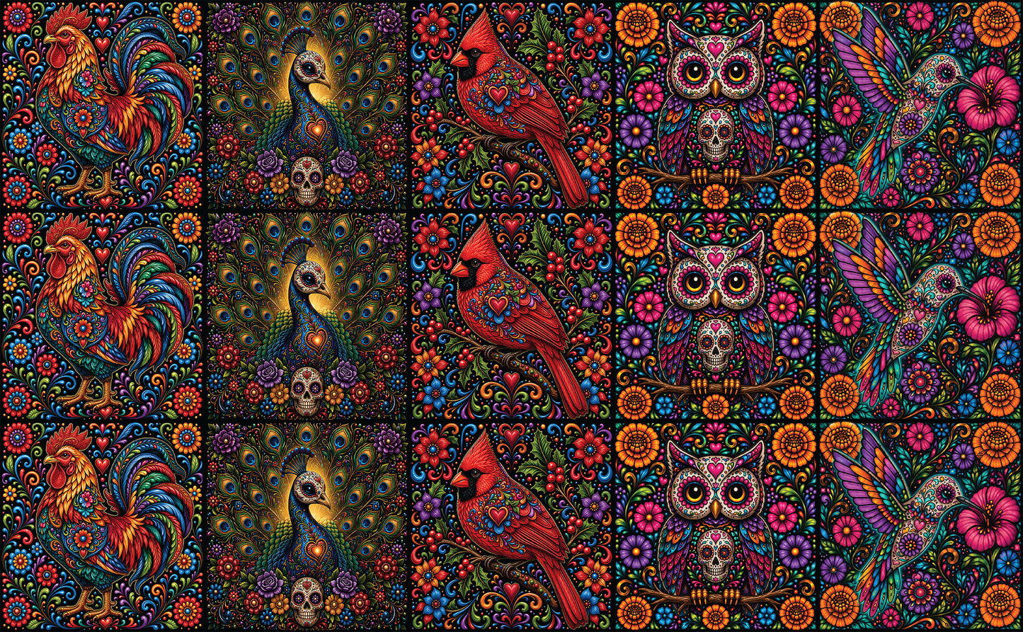 DecoCraft - Studio 1375 - Scenic Tiles Series - Radiant Vida - Sugar Skull Assortment Vol 4