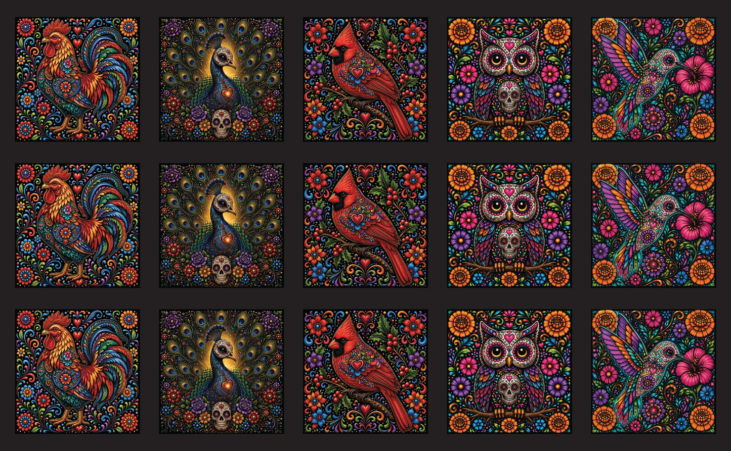 DecoCraft - Studio 1375 - Scenic Tiles Series - Radiant Vida - Sugar Skull Assortment Vol 4