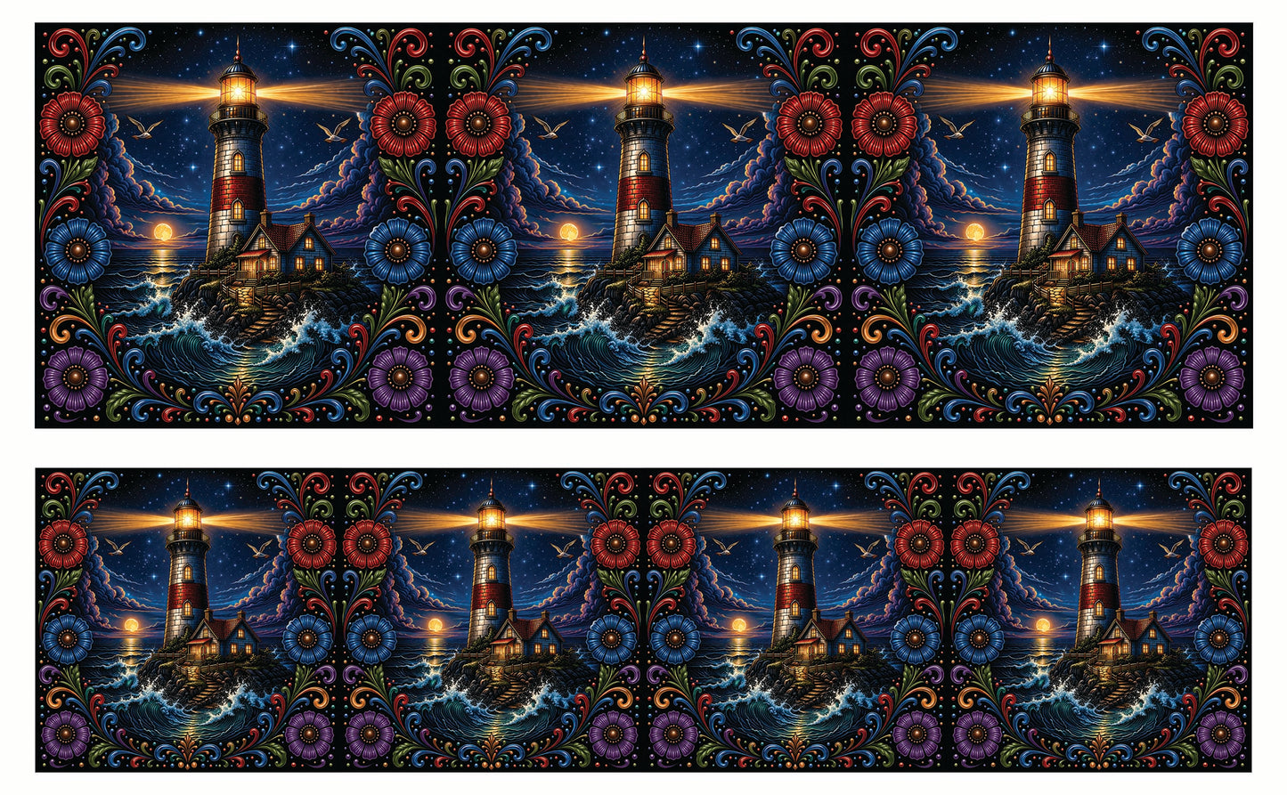 DecoCraft - Studio 1375 - Scenic Tiles Series - Radiant Vida Lighthouse