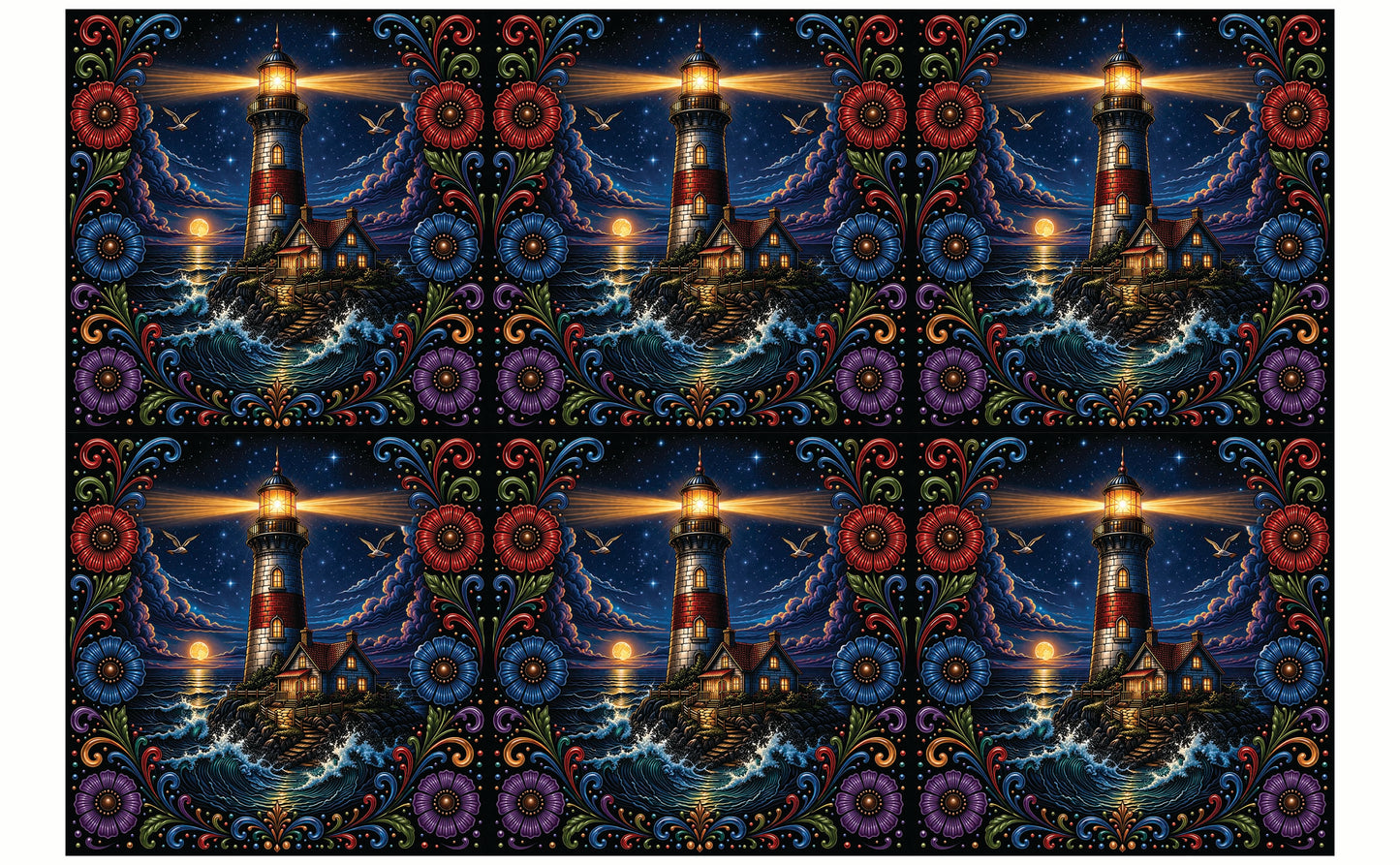 DecoCraft - Studio 1375 - Scenic Tiles Series - Radiant Vida Lighthouse