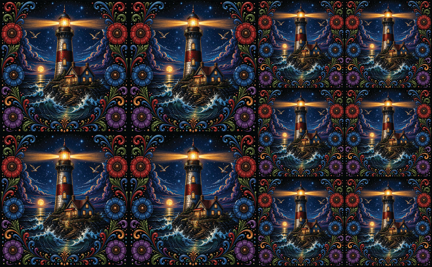 DecoCraft - Studio 1375 - Scenic Tiles Series - Radiant Vida Lighthouse
