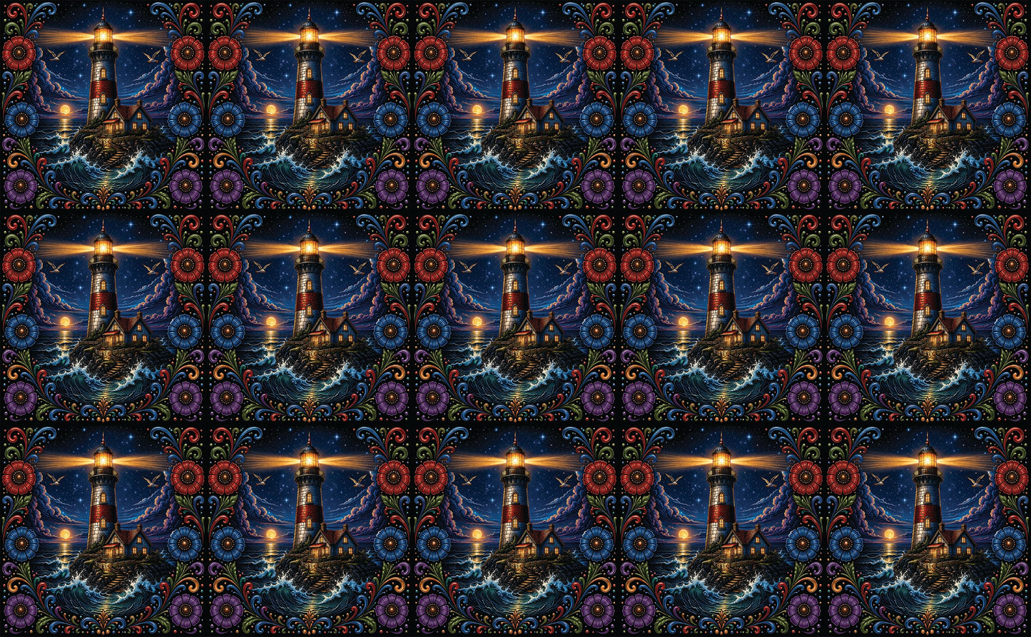 DecoCraft - Studio 1375 - Scenic Tiles Series - Radiant Vida Lighthouse