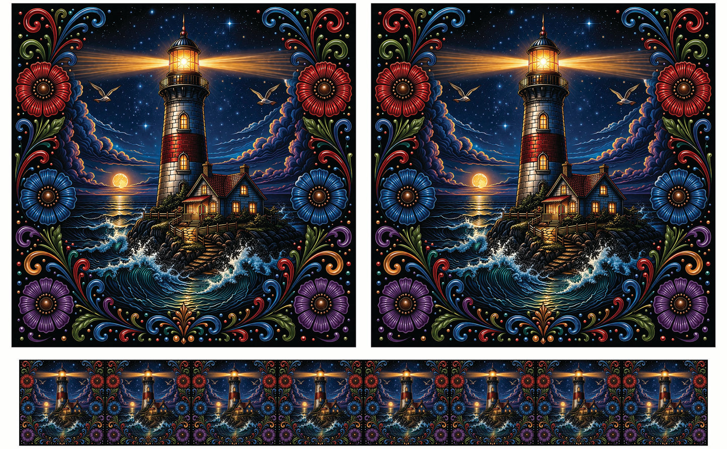 DecoCraft - Studio 1375 - Scenic Tiles Series - Radiant Vida Lighthouse