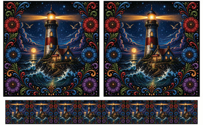 DecoCraft - Studio 1375 - Scenic Tiles Series - Radiant Vida Lighthouse