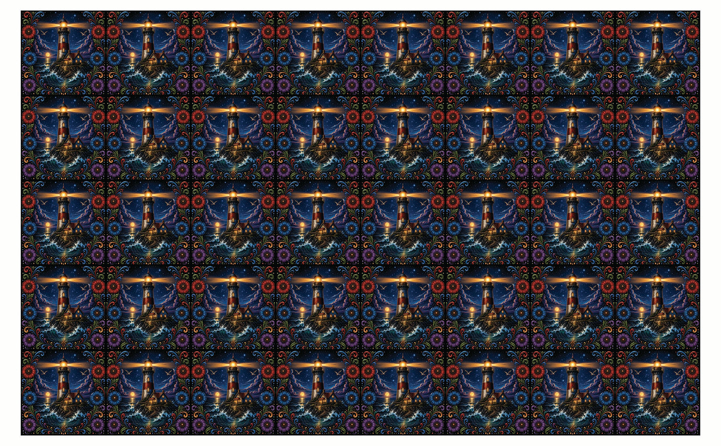 DecoCraft - Studio 1375 - Scenic Tiles Series - Radiant Vida Lighthouse