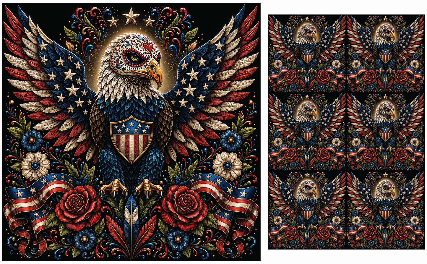 DecoCraft - Studio 1375 - Scenic Tiles Series - Radiant Vida Eagle