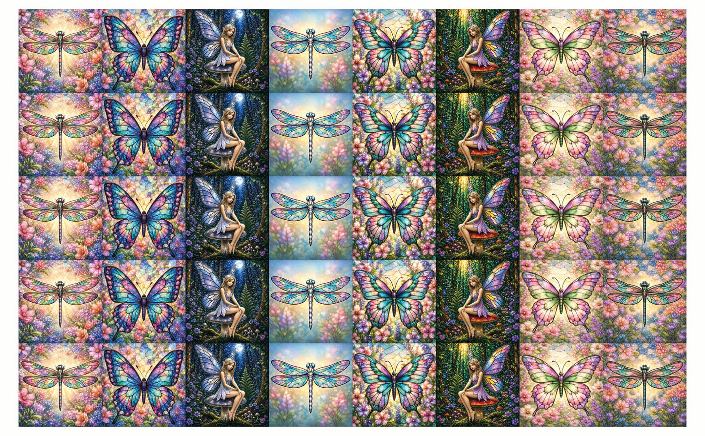 DecoCraft - Studio 1375 - Scenic Tiles Series - Luminous Wings Extra Small Assortment