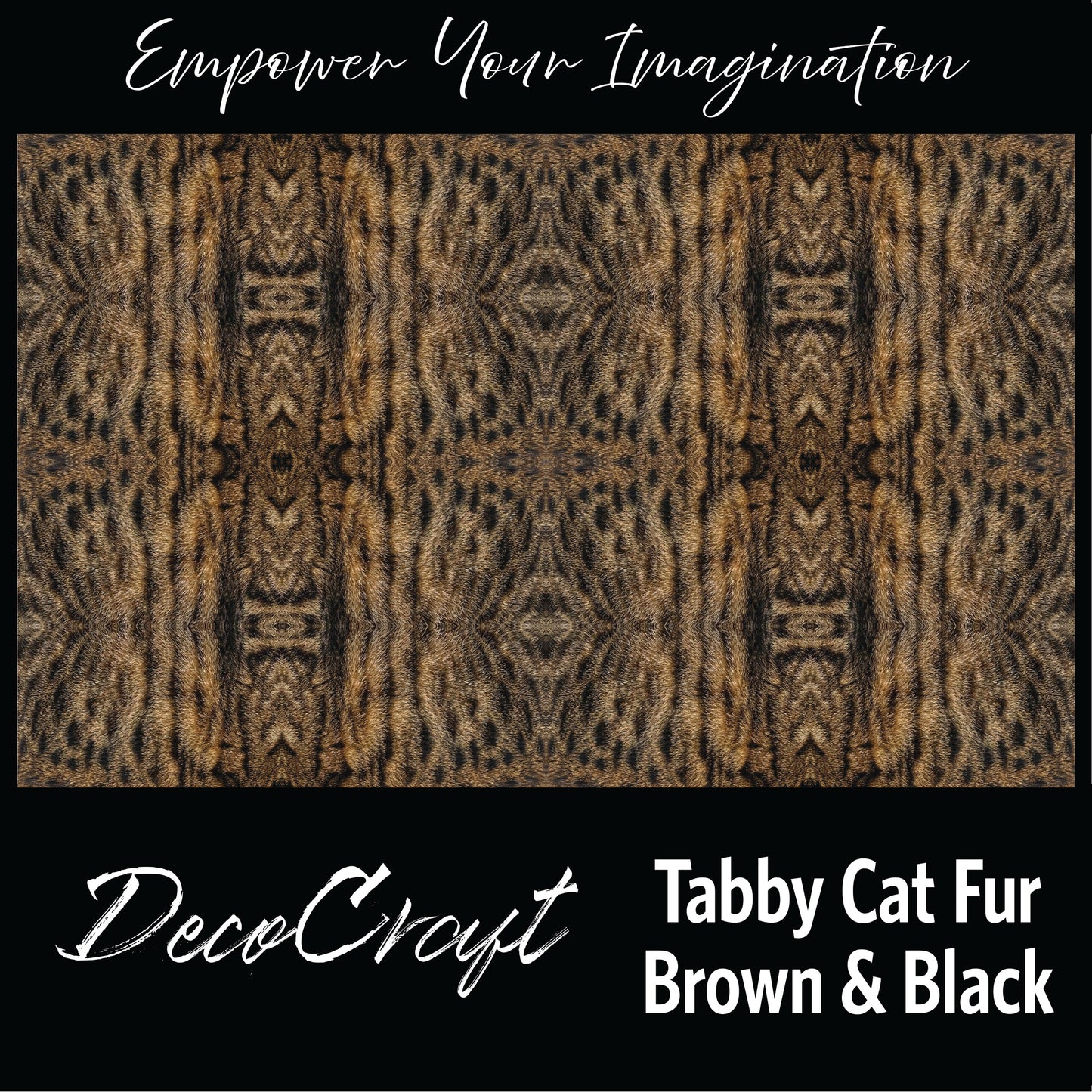 DecoCraft - Textures (Flat) Cat Fur - Brown & Black Tabby
