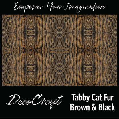 DecoCraft - Textures (Flat) Cat Fur - Brown & Black Tabby