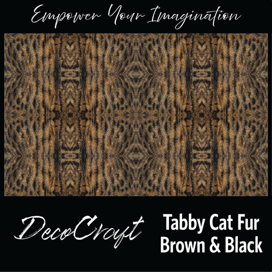 DecoCraft - Textures (Flat) Cat Fur - Brown & Black Tabby