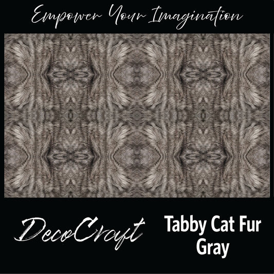 DecoCraft - Textures (Flat) Cat Fur - Gray Tabby