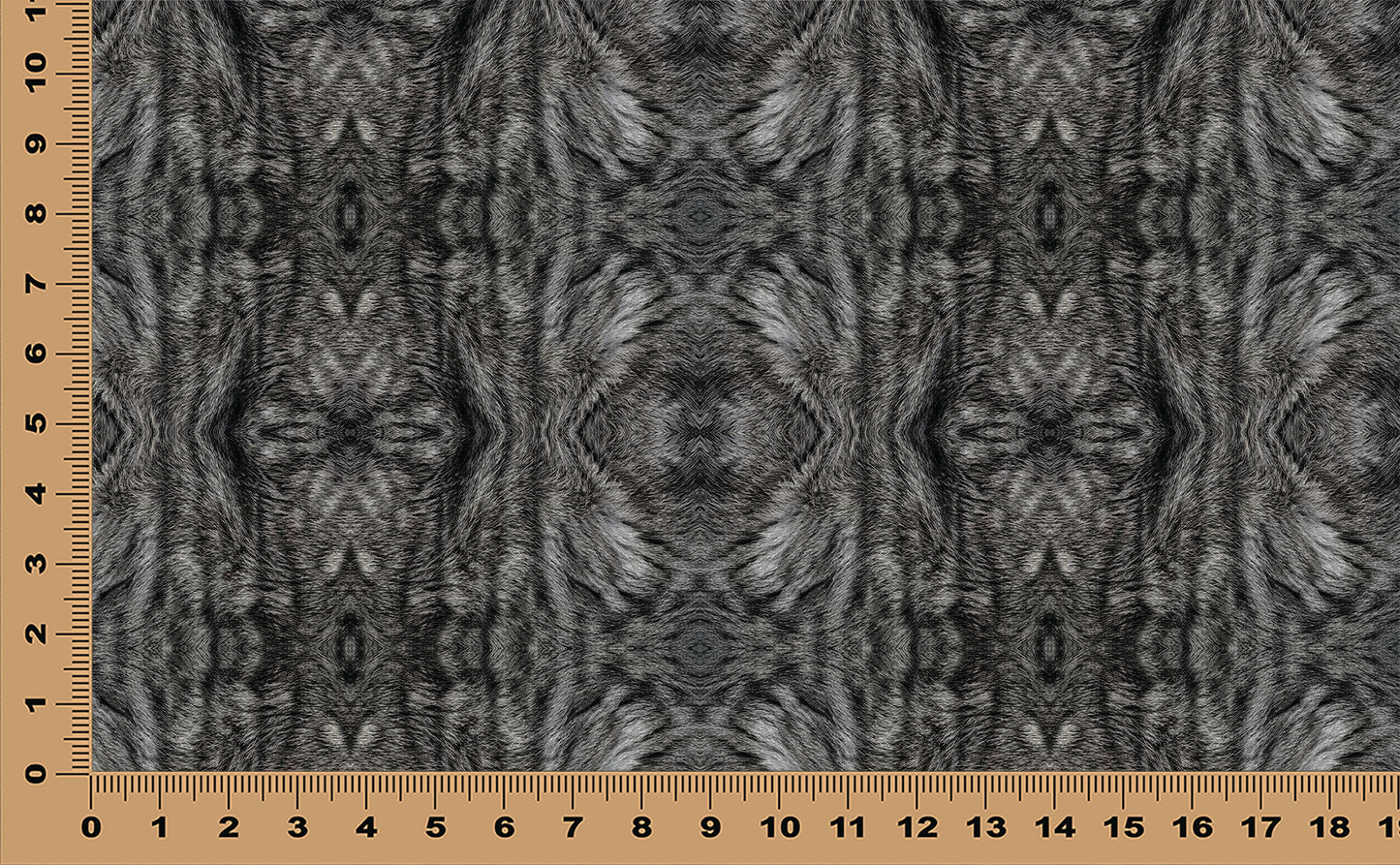 DecoCraft - Textures (Flat) Cat Fur - Black & Gray Tabby