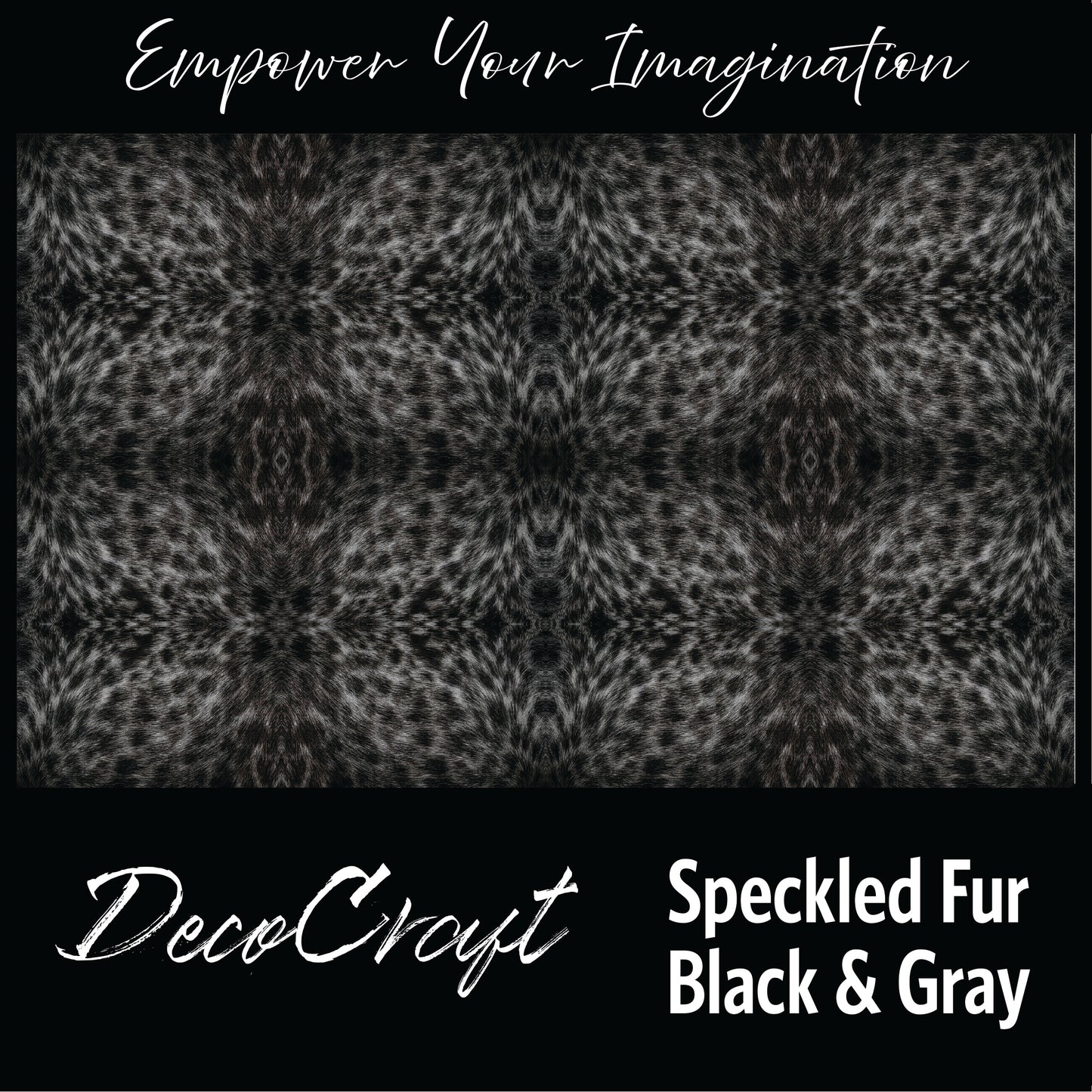 DecoCraft - Textures (Flat) Speckled Fur - Black & Gray