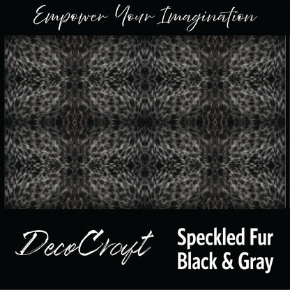 DecoCraft - Textures (Flat) Speckled Fur - Black & Gray