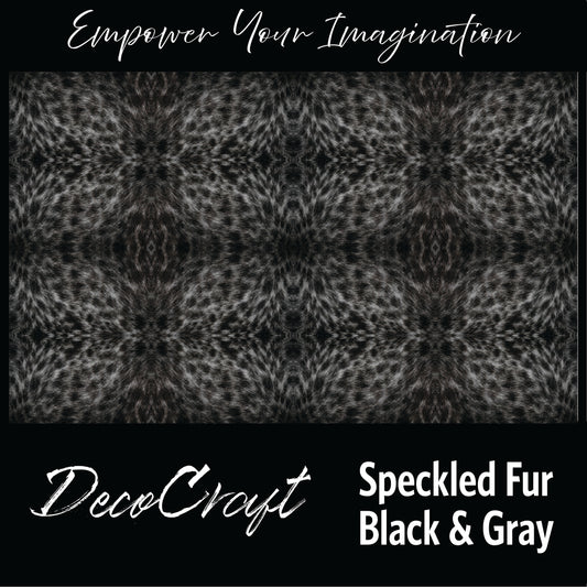 DecoCraft - Textures (Flat) Speckled Fur - Black & Gray