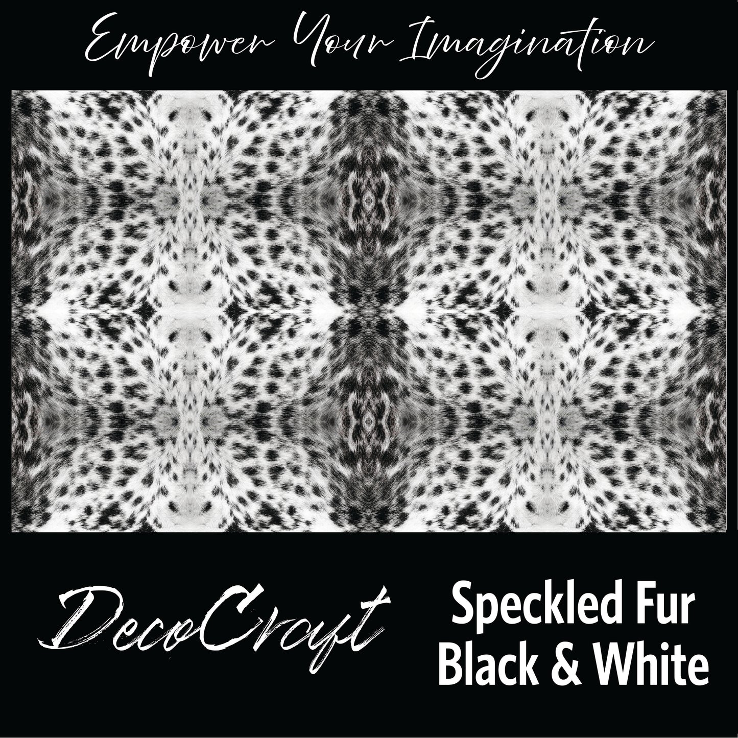 DecoCraft - Textures (Flat) Speckled Fur - Black & White
