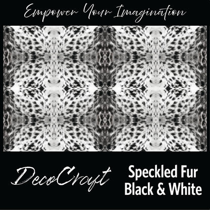DecoCraft - Textures (Flat) Speckled Fur - Black & White