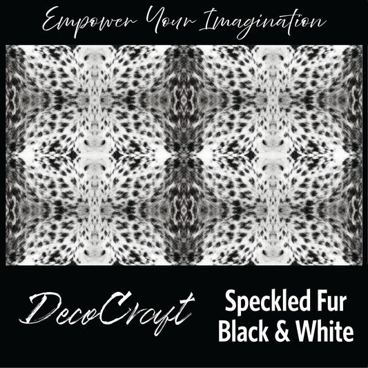 DecoCraft - Textures (Flat) Speckled Fur - Black & White