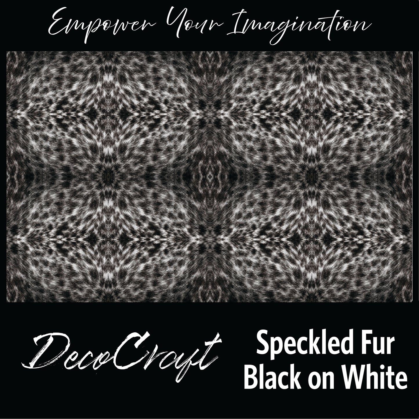 DecoCraft - Textures (Flat) Speckled Fur - Black on White