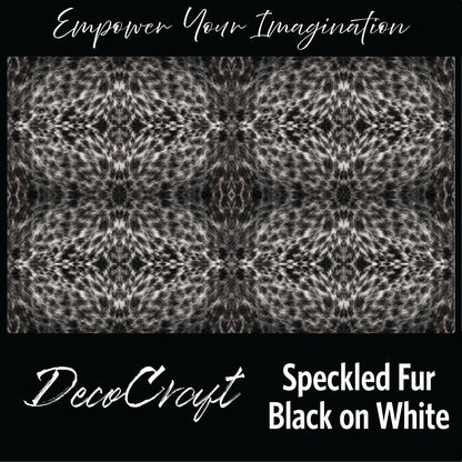 DecoCraft - Textures (Flat) Speckled Fur - Black on White